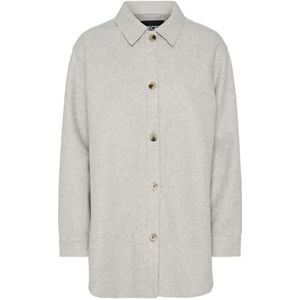 PIECES Pcdusa Shacket Mm Bc Damesjack, lichtgrijs gem., M