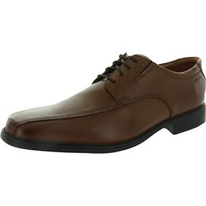 Clarks Tilden Walk Derby Derbys voor heren, Donkerbruin leer., 47 EU