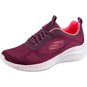 Skechers Ultra Flex 3.0 New Horizons Sneaker voor dames, Plum Mesh Roze Trim, 36 EU