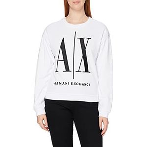 Armani Exchange Icon Project Sweatshirt voor dames, wit, S