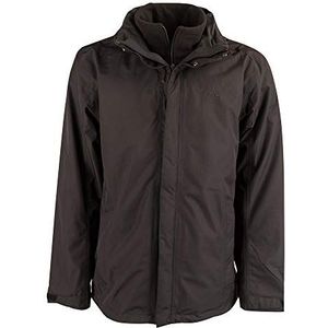 Schöffel Turin1 3-in-1 herenjack, wind- en waterdichte winterjas met uitneembare fleece binnenzijde, warme regenjas, zwart, maat 50