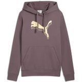 PUMA - ESS METALLIC HOODIE - Raisin - Hoodie
