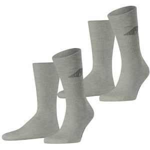 ESPRIT Heren Sokken Unisex Logo Multipack M So katoen gedessineerd 2 paar, Grijs Storm Grey 3820, 39-42