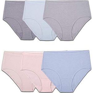 Fruit of the Loom Women's Underwear Panties (Regular & Plus Size), Low Rise Brief - Modal - 6 Pack, 5