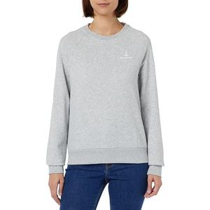boundry Dames sweatshirt met ronde hals 35425503-BO02, lichtgrijs melange, XS, lichtgrijs, gemêleerd, XS