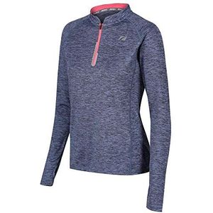 ZONE3 Dames Dames Dames Zip Soft-touch Technisch T-shirt met lange mouwen