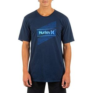 Hurley Everyday Washed One and Only Slashed T-shirt met korte mouwen voor heren, zwart (obsidiaan), M
