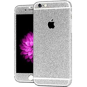 Shot Case - Sticker voor iPhone 8, Integral Apple Bling Glitter Strass Diamant voor/achter (kleur zilver)