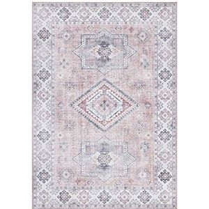 Nouristan Asmar Vloerkleed, woonkamertapijt, Oosters-touch gedetailleerd patroon, floral, platweefsel, tapijt voor eetkamer, woonkamer, slaapkamer, oud roze, 160 x 230 cm