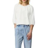 Blouse - Gestructureerde Blouse - Relaxed Fit - Plooien - Raglanmouwen