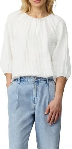 Blouse - Gestructureerde Blouse - Relaxed Fit - Plooien - Raglanmouwen