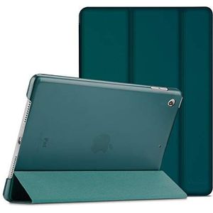 ProCase Hoes voor 10,2 Inch iPad 9e Generatie 2021/iPad 8e Generatie 2020/iPad 7e Generatie 2019, Schokbestendige Hoesje Beschermhoes Smart Folio Cover Case Hard Back Shell -Smaragd