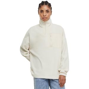 Urban Classics Dames Sweatshirt Ladies Polar Fleece Troyer Sand L, zand, L