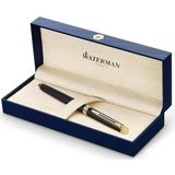 Waterman Hémisphère rollerball pen | matzwart met 23-karaats gouden trim | fijne punt | zwarte inkt | geschenkverpakking