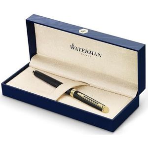 Waterman Hémisphère rollerball pen | matzwart met 23-karaats gouden trim | fijne punt | zwarte inkt | geschenkverpakking