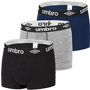 Umbro Boxershorts voor heren, 3 stuks, Meerkleurig, L