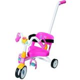 Zapf Creation 834299 BABY born Dreirad - Puppenzubehör für 43cm Puppen, Dreirad mit Stange, Hupe, Schlaufen und Sicherheitsgurt in rosa und weiß.