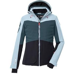 killtec Dames ski-jack/functionele jas met afritsbare capuchon en sneeuwvanger KSW 30 WMN SKI JCKT, lichtpetrol, 38, 43416-000