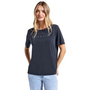 Street One - Shirt - Zwart - Silk-Look Stof