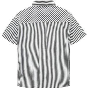 TOM TAILOR Kinderhemd voor jongens met strepen en borstzak, 31865 - Navy Wool White Stripe, 128 cm