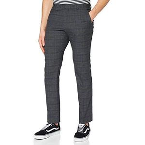SELECTED HOMME Heren Slhslim-cellogan Grey Check Trs B Noos pak broek