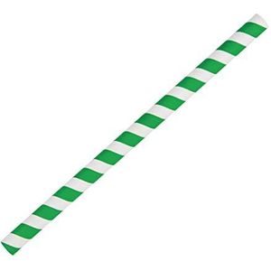 Fiesta Green Composteerbaar papier Smoothie rietjes groene strepen (Pack van 250)