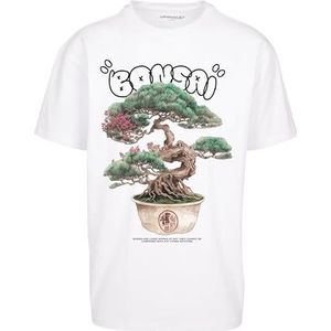Mister Tee Bonsai Heavy Oversize T-shirt voor heren, wit, 4XL