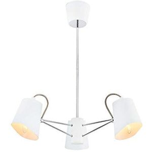 Homemania hanglamp Terebra hanglamp, plafondlamp, wit, chroom, metaal, 52 x 52 x 72 cm, 3 x Max 40 W, E14