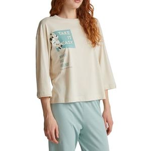 United Colors of Benetton Shirt M/M 3Y5E3M07S Pyjama Top Beige, XS Dames, Beige, XS