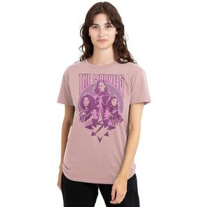 Marvel Studios The Marvels Quantum Heroes roze dames T-shirt, roze, klein, roze, S
