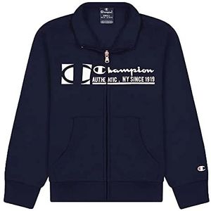 Champion Graphic Shop Full Zip Sweatshirt voor kinderen en jongeren, Navy Blauw, 7-8 Jaar