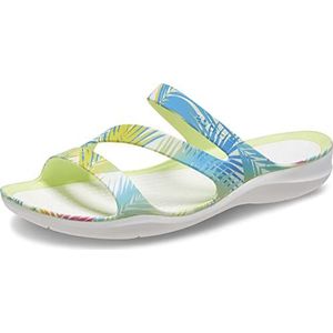 Crocs Dames Swiftwater Amazon Graphic SandalW Sandaal, Wit/Tropisch, 9 UK, Witte Tropische, 43 EU