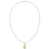 Lacoste - ARTHOR - Ketting - Tweekleurig - Roestvrij Staal - Krokodilvormige Charm