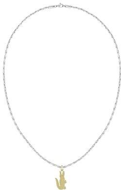 Lacoste - ARTHOR - Ketting - Tweekleurig - Roestvrij Staal - Krokodilvormige Charm