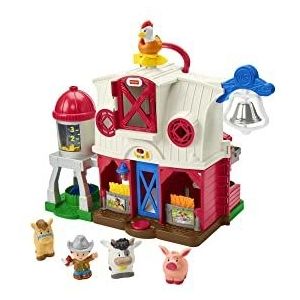 Fisher-Price - Little People Gelukkige dieren Boerderij - Meertalige editie, interactieve speelset met leren Smart Stages, kinderspeelgoed 1+ jaar, HPF43