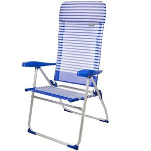 Kleine stoel van aluminium, 7 pos, 64 x 61 x 118 cm, textielmaat