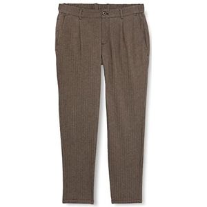 s.Oliver Herenbroek van viscosestretch, bruin, 56