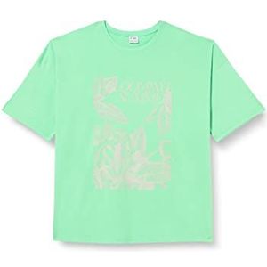4F T-shirt F569 kleur groen neon maat XS voor dames, Groen Neon, XS