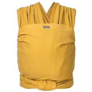 Hoppediz Elastische draaghanddoek: draaghanddoek voor pasgeborenen vanaf de geboorte - 100% biologisch katoen (GOTS) - Curry 5,40 m