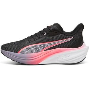 PUMA Unisex Darter Pro Road hardloopschoen, Puma Zwarte zonsondergang gloed bleke pruim, 40.5 EU