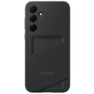 Samsung Kaartsleuf cover hoes met kaartenvak voor Galaxy A35 5G, zwart