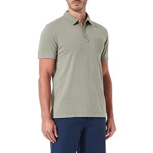 TOM TAILOR Uomini Poloshirt in washed-look 1033363, 29003 - Olive Branch Green, XXS