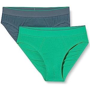 Sloggi Men Ever Airy Brief C2P Midi, Green-Light Combination, S, Groen - Light Combination, S