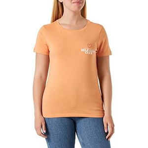 Mavi Self Love Club Printed Tee T-shirt voor dames, oranje, L