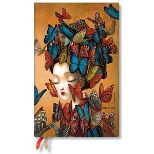 Paperblanks 18-Month Softcover Flexi Diaries 2023-2024 Madame Butterfly | Vertical | Maxi (135 × 210 mm)