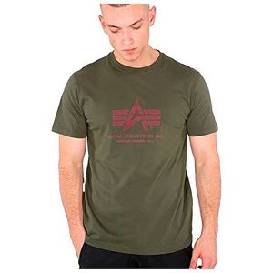 ALPHA INDUSTRIES Basic T-shirt voor heren - groen - Small