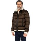 Schott - IDAK - Bomber Donsjas - Kastanje Kleur - Polyester Materiaal