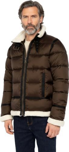 Schott - IDAK - Bomber Donsjas - Kastanje Kleur - Polyester Materiaal