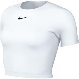 Nike FB2873-100 W NSW Tee ESSNTL Slim CRP LBR T-shirt dames wit maat XS, Wit, XS