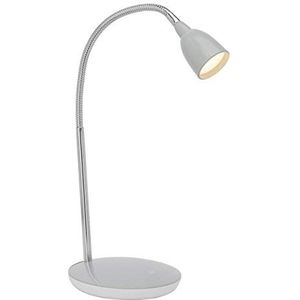BRILLIANT lamp Anthony LED tafellamp titanium | 1x 2,4W LED geïntegreerd, (200lm, 3000K) | Schaal A ++ tot E | Met drukschakelaar op de voet
